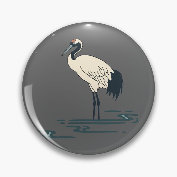 Item preview, Minimalist Red-Crowned Crane designed and sold by BRU Design.