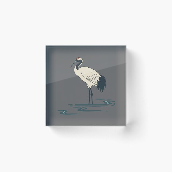 Item preview, Minimalist Red-Crowned Crane designed and sold by BRU Design.