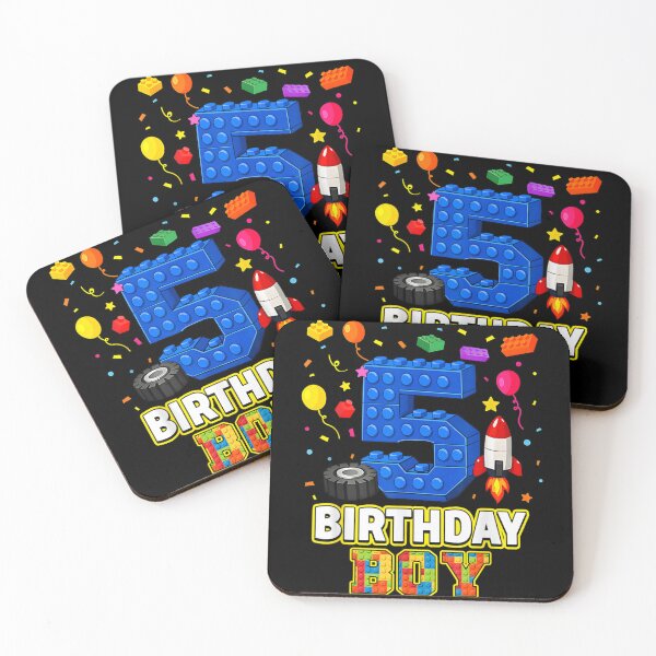 Item preview, 5 Year Old Birthday Boy Building Blocks Party Kids Shirt designed and sold by RuperDelois.