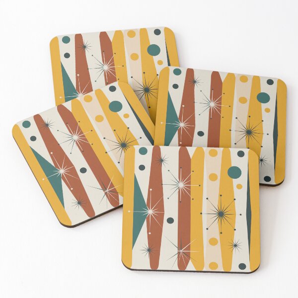 Item preview, Mid Century Modern Atomic Pattern – Retro Starburst Boomerang Seamless Design designed and sold by Tamas Das.