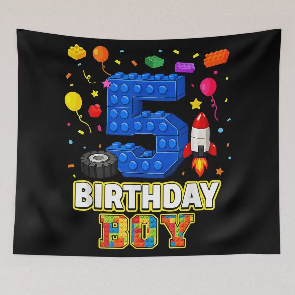Item preview, 5 Year Old Birthday Boy Building Blocks Party Kids Shirt designed and sold by RuperDelois.