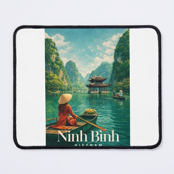 Item preview, Ninh Binh Vietnam Trang An River Temple Karst Landscape designed and sold by Aryabek.
