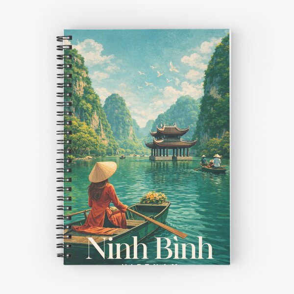 Item preview, Ninh Binh Vietnam Trang An River Temple Karst Landscape designed and sold by Aryabek.