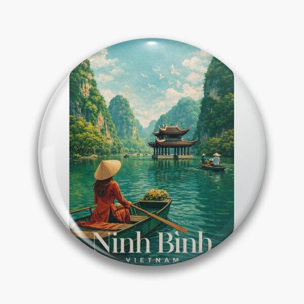 Item preview, Ninh Binh Vietnam Trang An River Temple Karst Landscape designed and sold by Aryabek.
