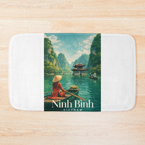 Item preview, Ninh Binh Vietnam Trang An River Temple Karst Landscape designed and sold by Aryabek.