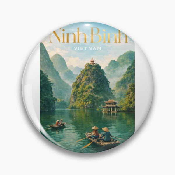 Item preview, Ninh Binh Vietnam Trang An Pagoda River Karst Peaks designed and sold by Aryabek.