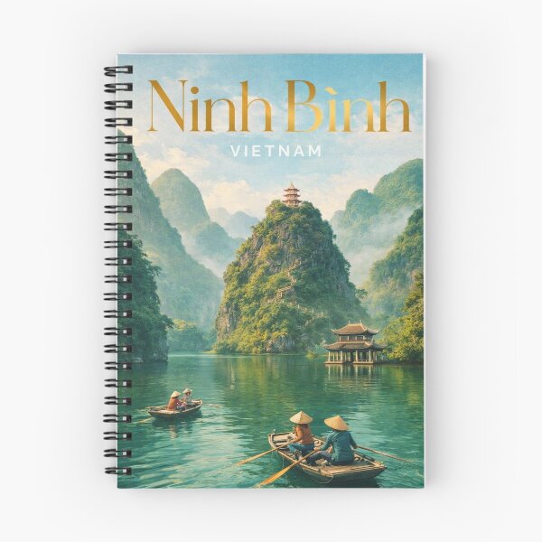 Item preview, Ninh Binh Vietnam Trang An Pagoda River Karst Peaks designed and sold by Aryabek.