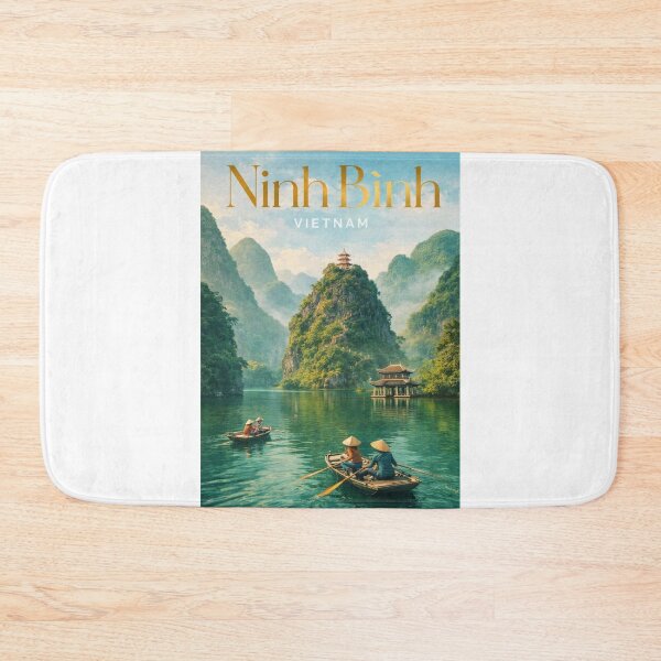 Item preview, Ninh Binh Vietnam Trang An Pagoda River Karst Peaks designed and sold by Aryabek.