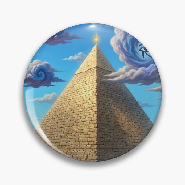 Item preview, Ancient Golden Pyramid Under Mystical Cloud Skies designed and sold by GouravArts.