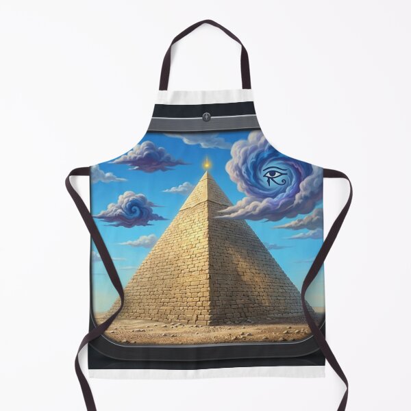 Item preview, Ancient Golden Pyramid Under Mystical Cloud Skies designed and sold by GouravArts.