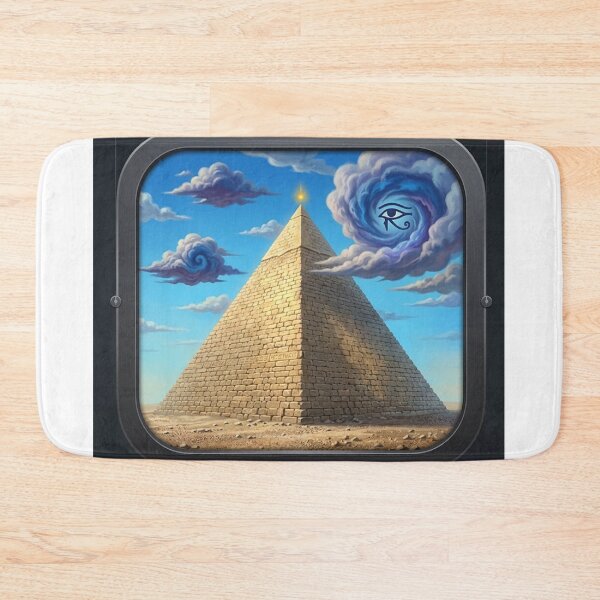 Item preview, Ancient Golden Pyramid Under Mystical Cloud Skies designed and sold by GouravArts.