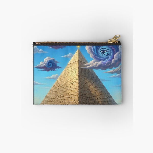 Item preview, Ancient Golden Pyramid Under Mystical Cloud Skies designed and sold by GouravArts.