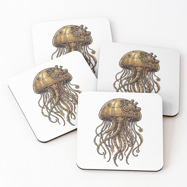 Item preview, UHD Steampunk Ocean's Flying Jellyfish Dream designed and sold by ABArtByAlexST.