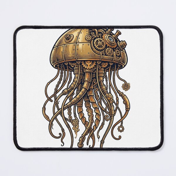 Item preview, UHD Steampunk Ocean's Flying Jellyfish Dream designed and sold by ABArtByAlexST.