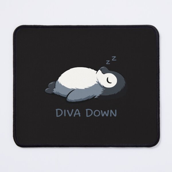 Item preview, Diva Down Cute Sleeping Penguin Funny Lazy Mood Humor designed and sold by kiralynstration.