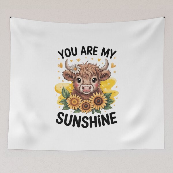 Item preview, Cute Highland Cow You Are My Sunshine Sunflower Heifer Cow Sublimation Summer Highland designed and sold by FaithAbbott.