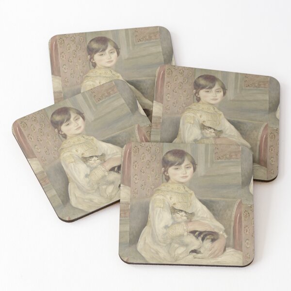 Item preview, Julie Manet by Pierre-Auguste Renoir: Impressionist Child and Cat Portrait Poster designed and sold by artofuniverse.