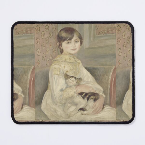Item preview, Julie Manet by Pierre-Auguste Renoir: Impressionist Child and Cat Portrait Poster designed and sold by artofuniverse.