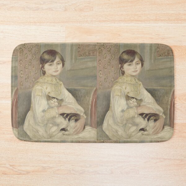Item preview, Julie Manet by Pierre-Auguste Renoir: Impressionist Child and Cat Portrait Poster designed and sold by artofuniverse.