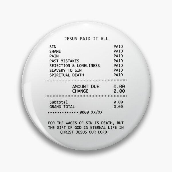 Item preview, Jesus Paid It All Receipt  designed and sold by FableMind.