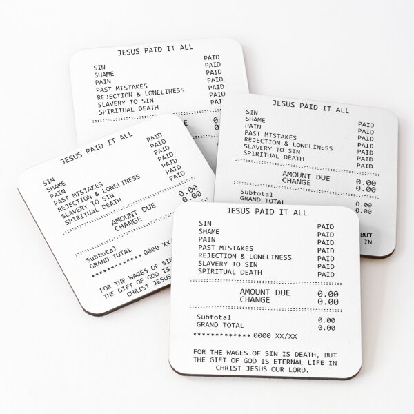 Item preview, Jesus Paid It All Receipt  designed and sold by FableMind.