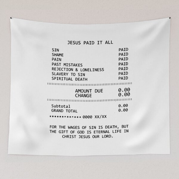 Item preview, Jesus Paid It All Receipt  designed and sold by FableMind.