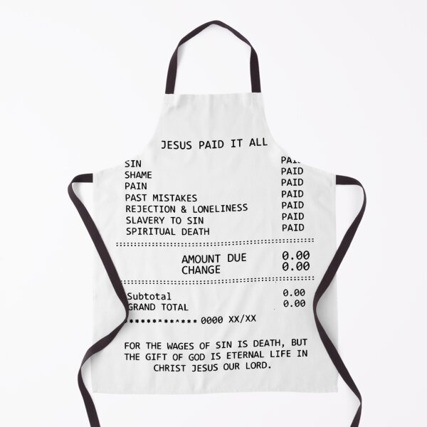 Item preview, Jesus Paid It All Receipt designed and sold by FableMind.
