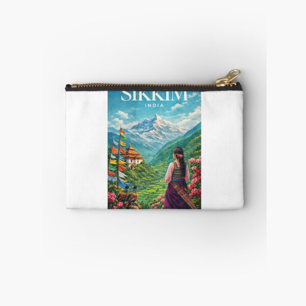 Item preview, Sikkim India Kanchenjunga Monastery Prayer Flags Himalayas designed and sold by Aryabek.