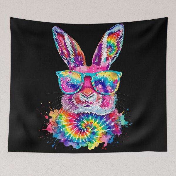 Item preview, Tie Dye Bunny With Sunglasses Colorful Easter Rabbit Cute Shirt designed and sold by RuperDelois.