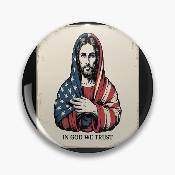 Item preview, In God We Trust Faith And Freedom Fusion Jesus designed and sold by SignaturalGen.