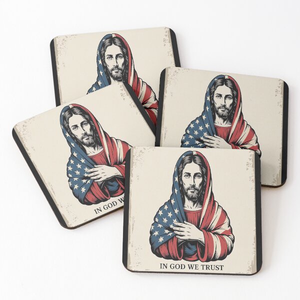 Item preview, In God We Trust Faith And Freedom Fusion Jesus designed and sold by SignaturalGen.