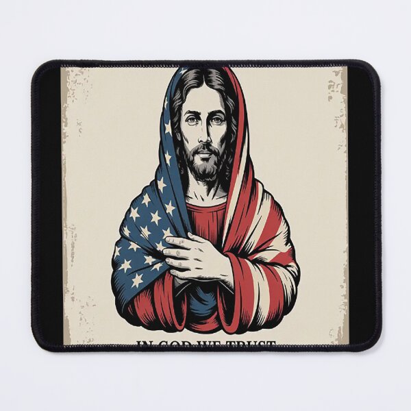 Item preview, In God We Trust Faith And Freedom Fusion Jesus designed and sold by SignaturalGen.