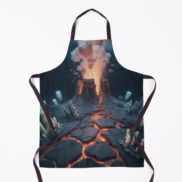 Item preview, Abyss Ignition — Underwater Volcano & Glowing Jellyfish designed and sold by TheFlamedArts.