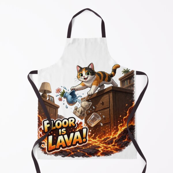 Item preview, The Floor Is Lava Cat – Chaos Cat Club Funny Meme Design designed and sold by DailyStruggleCo.