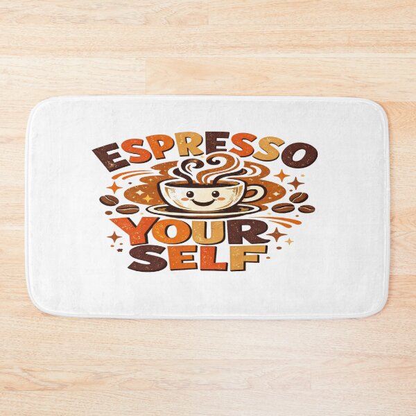 Item preview, Coffee Lover “Espresso Yourself” Cute Smiling Cup Pun Design for Baristas & Caffeine Addicts designed and sold by Bright Nest Studio.