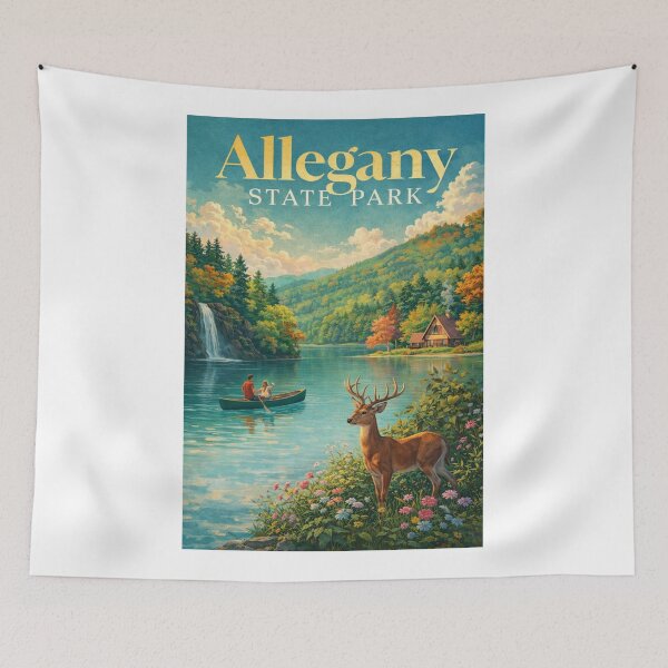 Item preview, Allegany State Park New York Red House Lake Forest Preserve designed and sold by Aryabek.