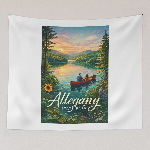 Item preview, Allegany State Park New York Forest Lake Appalachian Mountains designed and sold by Aryabek.