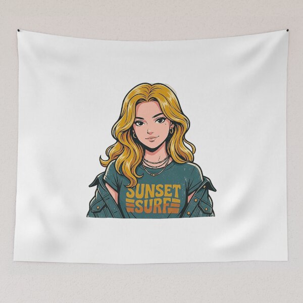 Item preview, 4k Realistic Anime Blonde Teen, Futuristic City designed and sold by ABArtByAlexST.
