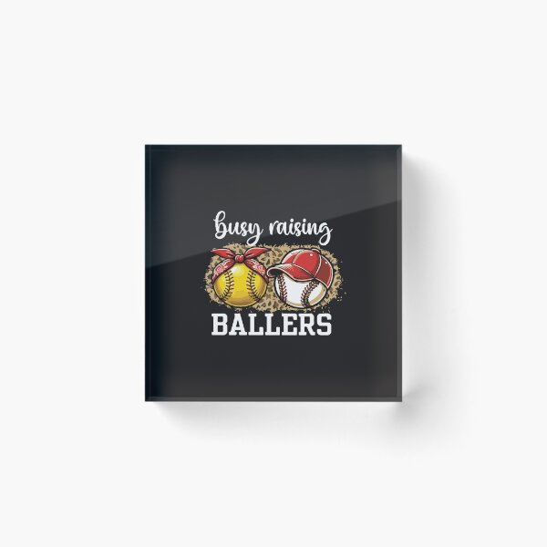 Item preview, Busy Raising Ballers Baseball Softball Mom Leopard Sports Mom Gift designed and sold by kiralynstration.
