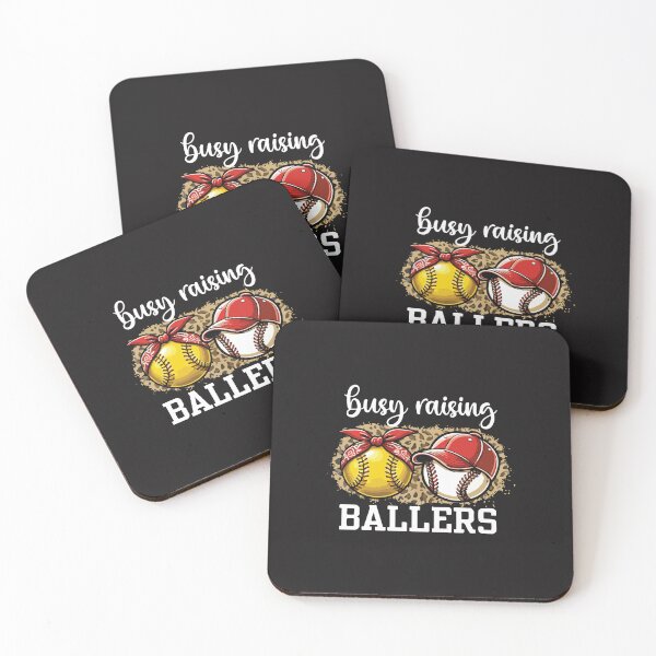 Item preview, Busy Raising Ballers Baseball Softball Mom Leopard Sports Mom Gift designed and sold by kiralynstration.