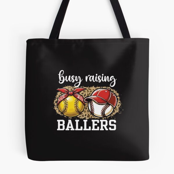 Item preview, Busy Raising Ballers Baseball Softball Mom Leopard Sports Mom Gift designed and sold by kiralynstration.