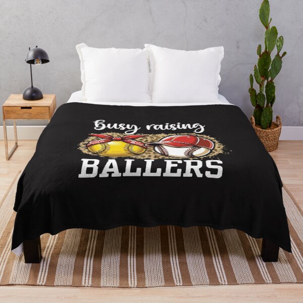 Item preview, Busy Raising Ballers Baseball Softball Mom Leopard Sports Mom Gift designed and sold by kiralynstration.