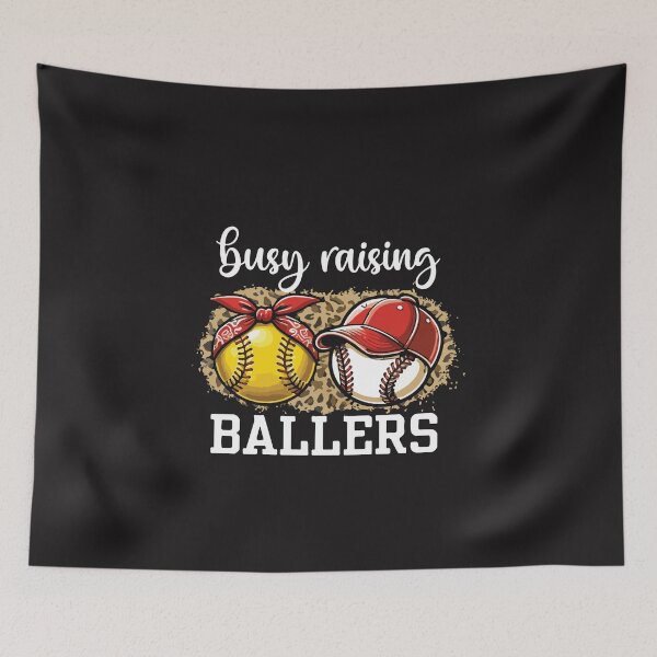 Item preview, Busy Raising Ballers Baseball Softball Mom Leopard Sports Mom Gift designed and sold by kiralynstration.
