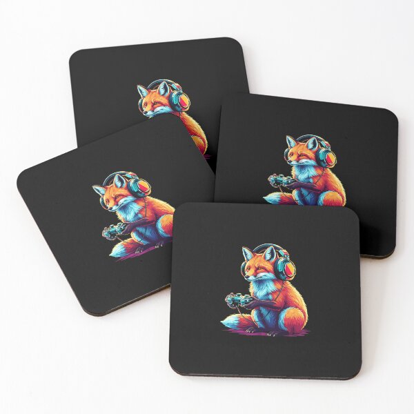 Item preview, Gaming Fox Colorful Gamer Animal Neon Style  designed and sold by FGTV2021.