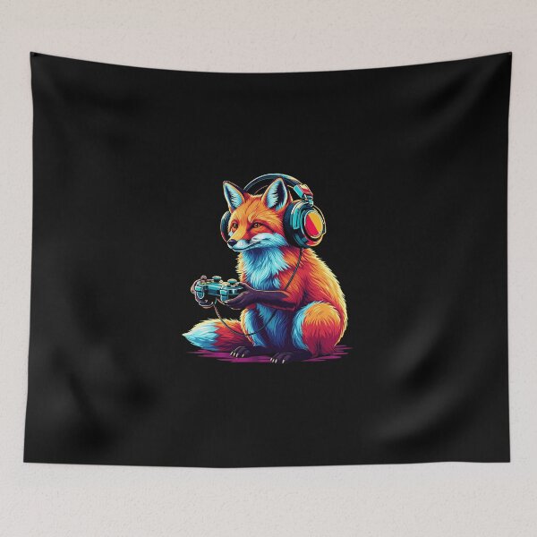 Item preview, Gaming Fox Colorful Gamer Animal Neon Style  designed and sold by FGTV2021.