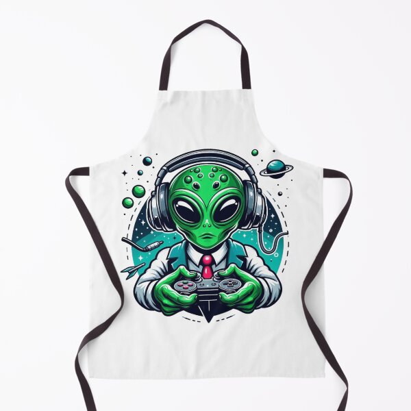 Item preview, Intergalactic Pro Gamer - Alien in Suit with Controller designed and sold by Cindralith.