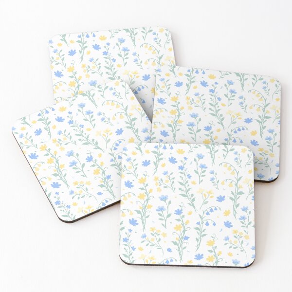 Item preview, Ukrainian Wildflowers Seamless Pattern - Blue and Yellow Floral Design designed and sold by Liliia-Ulizko.