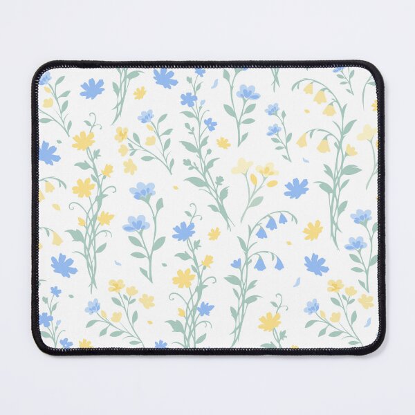 Item preview, Ukrainian Wildflowers Seamless Pattern - Blue and Yellow Floral Design designed and sold by Liliia-Ulizko.