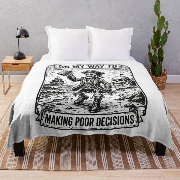 Item preview, On My Way to Making Bad Decisions Funny Skeleton Beach Trip Gift designed and sold by kiralynstration.