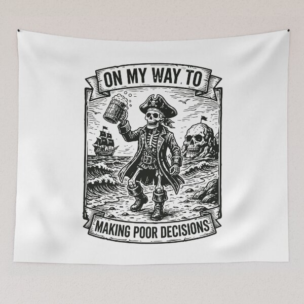 Item preview, On My Way to Making Bad Decisions Funny Skeleton Beach Trip Gift designed and sold by kiralynstration.